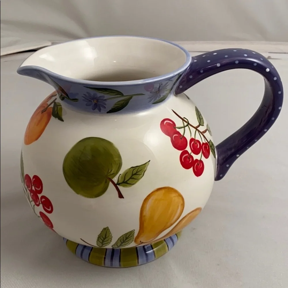Zrike Fruit Medley Pitcher multicolor ceramic